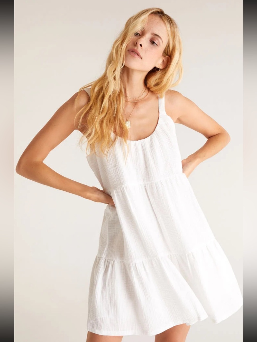 Z supply Danny tiered mini dress small